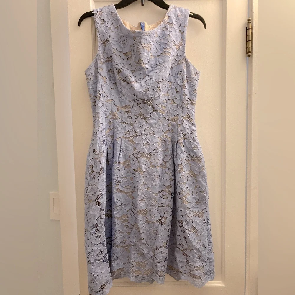 Vince Camuto Light Blue Lace Dress Size 10 - Picture 1 of 2